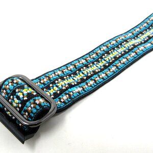 Apple Watch Band Fabric Aqua Black Series 8 41mm Adjustable Private US Seller 9c